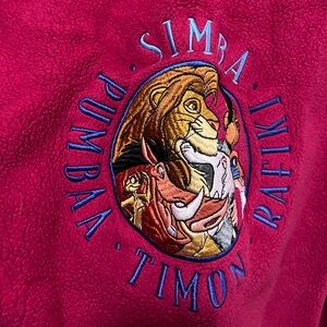 Vintage Disney store fleece lion king sweater